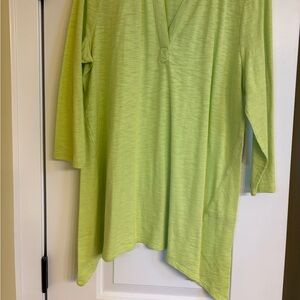 Chico’s Cotton Slub 3/4 Sleeve Tunic